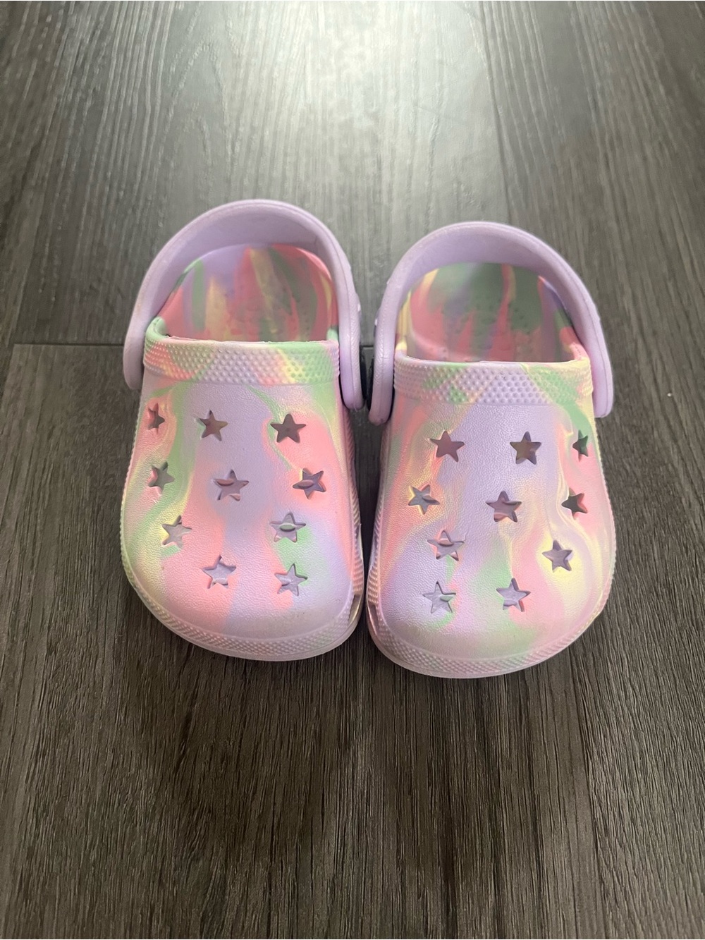 Kids Pastel Tie-Dye Star Clog - Lavender